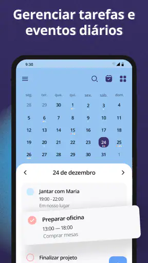 Calendário Agenda planner screenshot