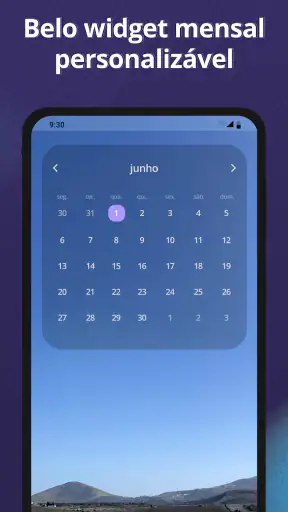 Calendário Agenda planner screenshot