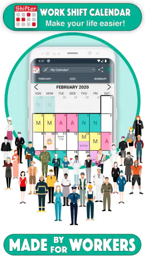 Calendário de turnos screenshot