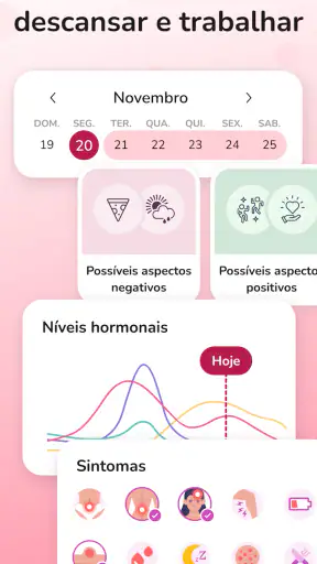 Calendário do período screenshot
