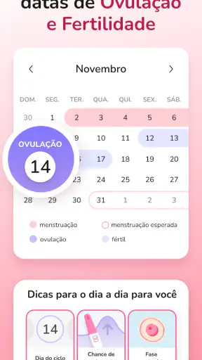 Calendário do período screenshot