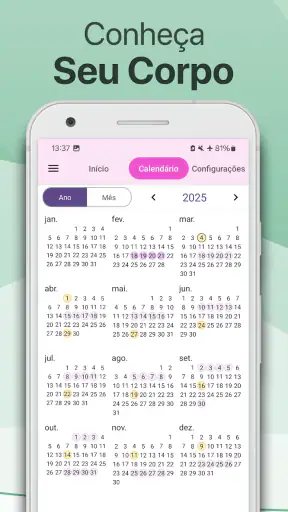 Calendário Menstrual Lilly screenshot