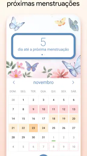 Calendário Menstrual Periodo screenshot