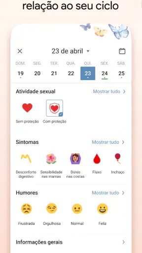 Calendário Menstrual Periodo screenshot