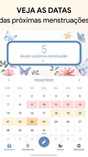 Calendário Menstrual Periodo screenshot