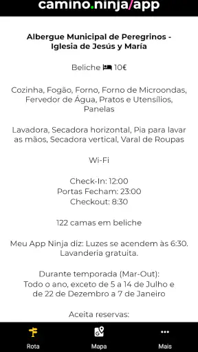 Camino Ninja App screenshot