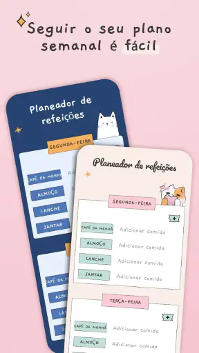 Cardápio semanal lista compras screenshot
