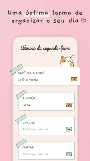 Cardápio semanal lista compras screenshot