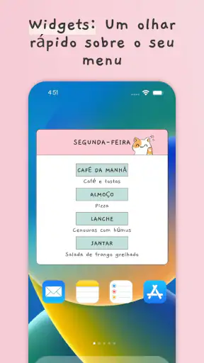Cardápio semanal lista compras screenshot