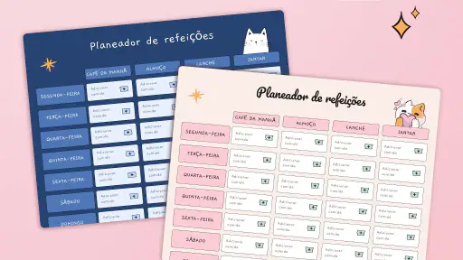 Cardápio semanal lista compras screenshot