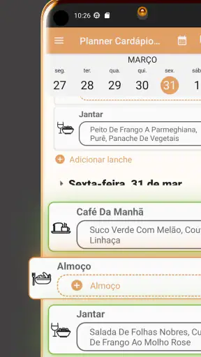 Cardápio Semanal -Menu Planner screenshot