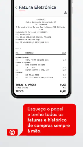Cartão Continente screenshot