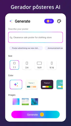 Cartaz AI Poster maker, flyer screenshot