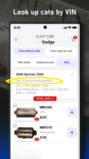 Cat DB - Catalytic Converters screenshot
