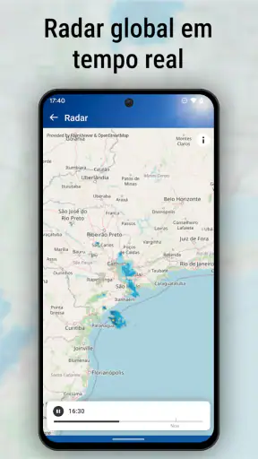 Clima e notícias locais, Radar screenshot