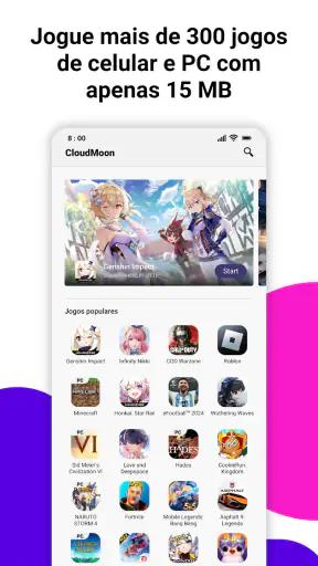 CloudMoon - Jogos na Nuvem screenshot