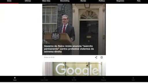CNN Portugal screenshot