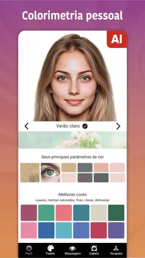 Colorimetria Coloração Pessoal screenshot