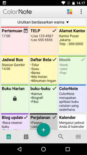 ColorNote Bloco de Notas Lista screenshot