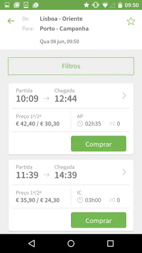 Comboios de Portugal screenshot