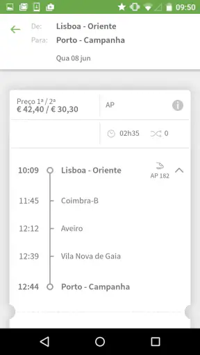 Comboios de Portugal screenshot