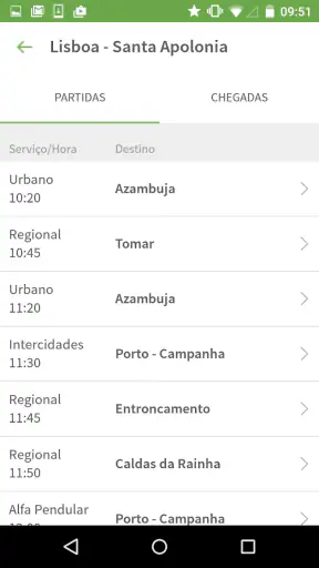 Comboios de Portugal screenshot