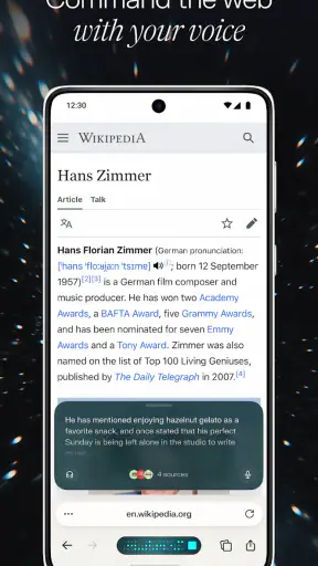 Comet: Navegador com IA screenshot