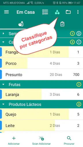 Compras e controle de validade screenshot