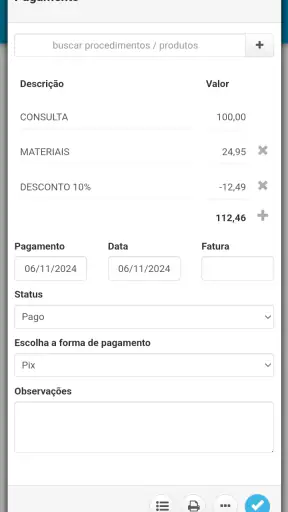 Consultório screenshot