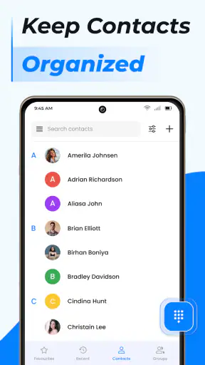 Contacts screenshot