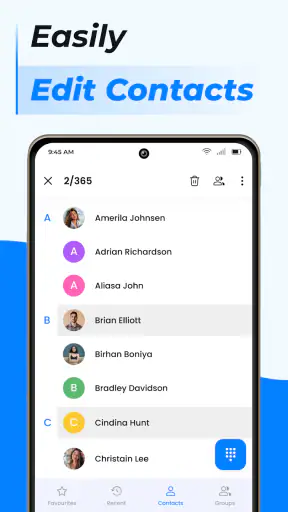 Contacts screenshot