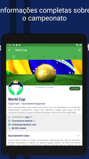 Copa Fácil: Organize torneios screenshot