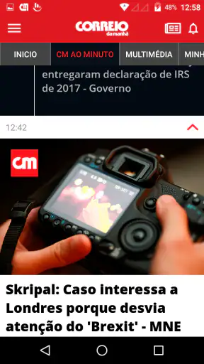Correio da Manhã screenshot
