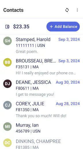 CorrLinks Text Chat screenshot