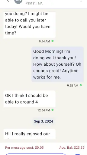 CorrLinks Text Chat screenshot