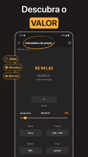 Cotação do ouro screenshot
