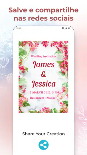 Criador Convite de Casamento screenshot