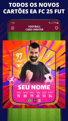 Criador de Cartão de Futebol screenshot