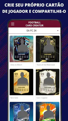Criador de Cartão de Futebol screenshot