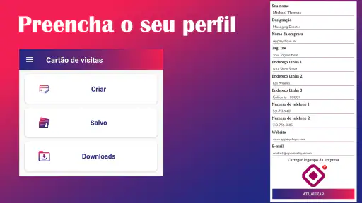 Criador de Cartão de Visita screenshot