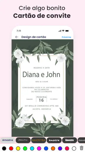 Criador de cartões de convite screenshot