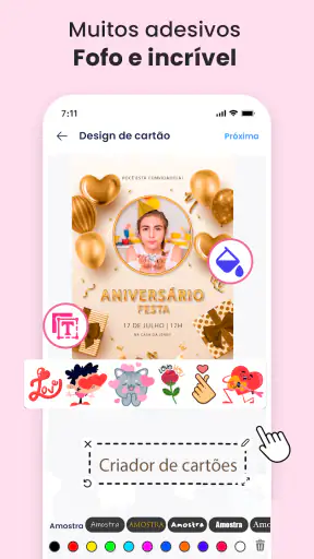 Criador de cartões de convite screenshot
