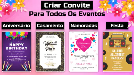 Criador de Convites Virtuais screenshot