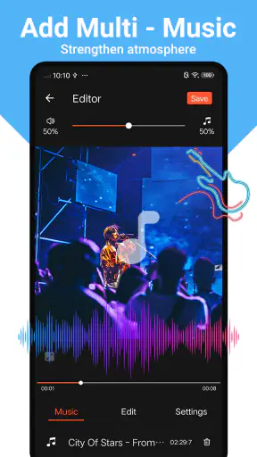 Criador de vídeo com música screenshot