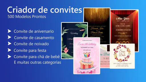 Criar convites personalizados screenshot