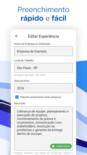 Criar Currículo com IA, CV PDF screenshot