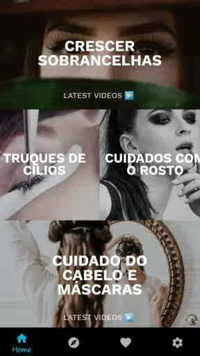 cuidados com a pele e rosto screenshot