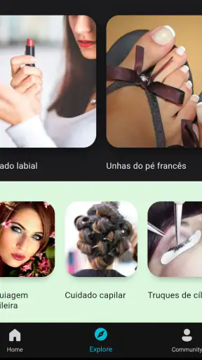cuidados com a pele e rosto screenshot