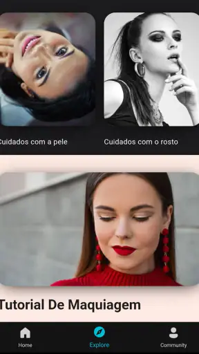 cuidados com a pele e rosto screenshot