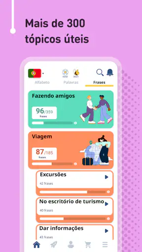 Curso de português screenshot